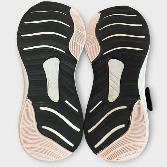 Adidas Fortarun Running Shoe Black Silver Metallic Bliss Pink Kids Sneakers 3 - Picture 8 of 10